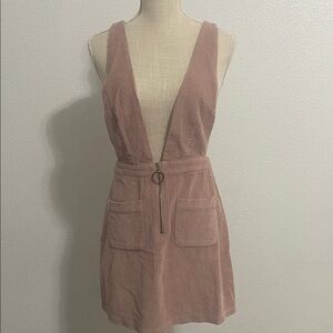 Wild Fable Backless Pink Corduroy Dress